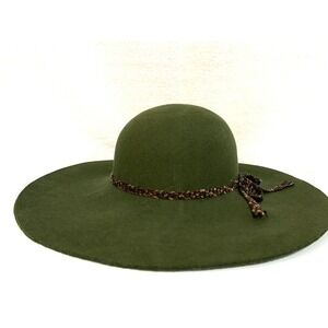 Woman's Kathy Jeanne Olive / Green With Band Hat Wool